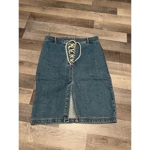 Midi denim skirt